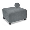 TOPHMDECOR Ottoman Cover Rectangle Large Thick Stretchable Slipcover for Square