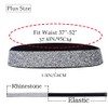 Abien Rhinestone Belts for Women Plus Size Crystal Belt Silver