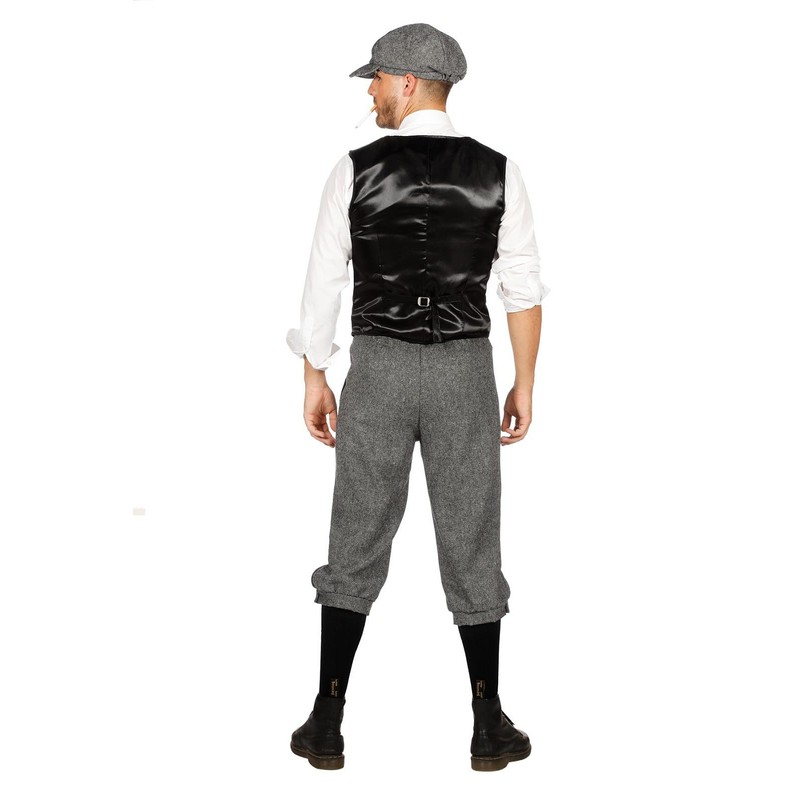 shoperama 20s Peaky Blinders Suit Knickerbocker Men's Costume Black and