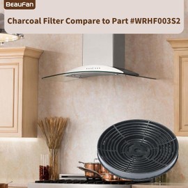 Beaufan Set of 4 Carbon Charcoal Filters Replacement for Winflo 30" Convertible Stainless Steel/Tempered Glass Wall Mount Range Hood Compare to Part #WRHF003S2