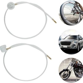 NoBrand 2Pcs White 2X Aerosol Nozzle 360 Degrees Extension Hose for Male Stem Spray Cans