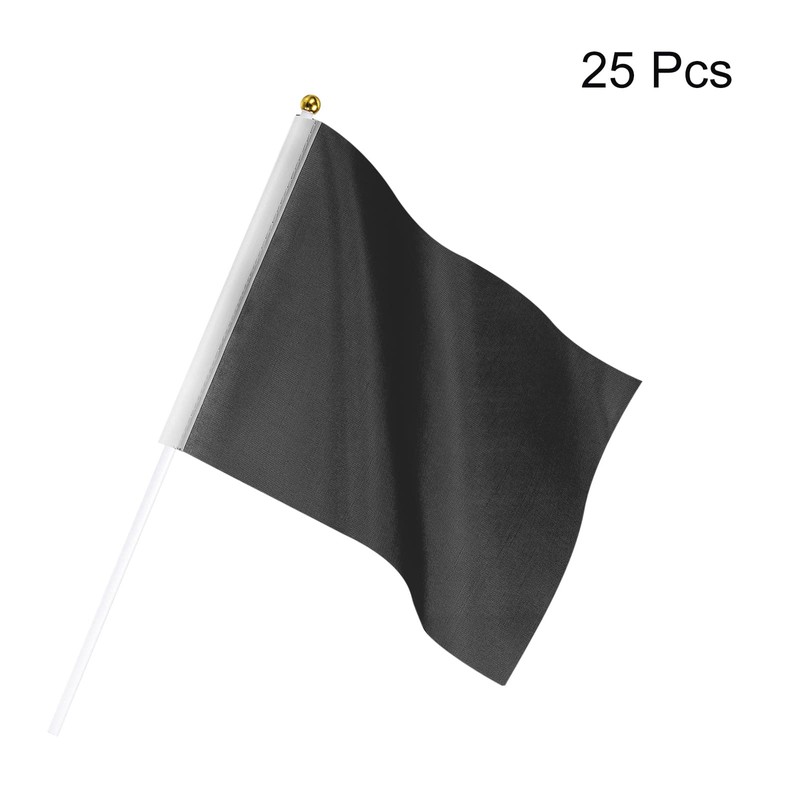 sourcing map Black Flag Stick Small Mini DIY 8.2 x