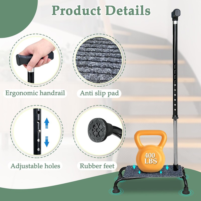 Stair Climbing Cane Lifts Assist Cane for Seniors Elderly Half