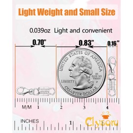 925 Sterling Silver Lobster Necklace Clasps and Closures Buckle Gold and Silver Suitable for Jewelry Making Necklaces Bracelet Safety Clasp - Made in Italy