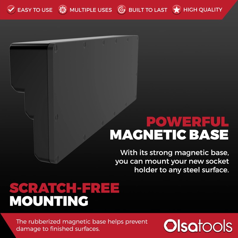 Magnetic Socket Holder in 3 Rows by Olsa Tools