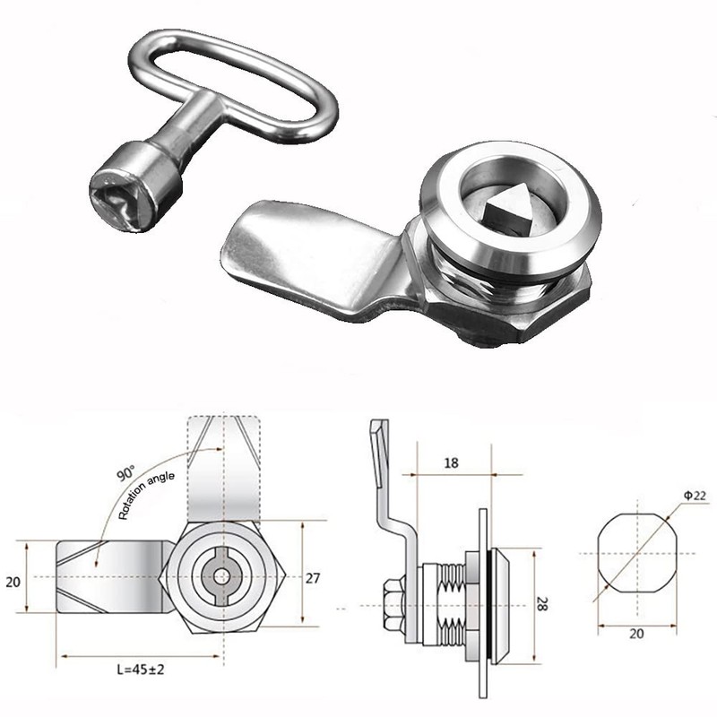 Litensh Electric Meter Box Latch Gas Meter Box Lock Post