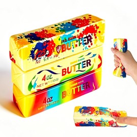 Butter Squishy, Squeeze Toys, Squishy Butter, Realistic Butter Stick Soft Squeeze Toys (Butter-3PCS)