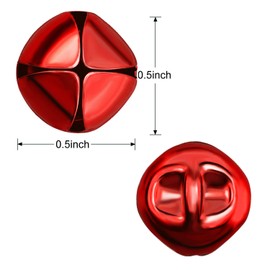 Jingle Bells for Craft, 300 Pieces Bulk DIY Christmas Bells for Decoration, Home Decoration (Red, 0.5 Inch)