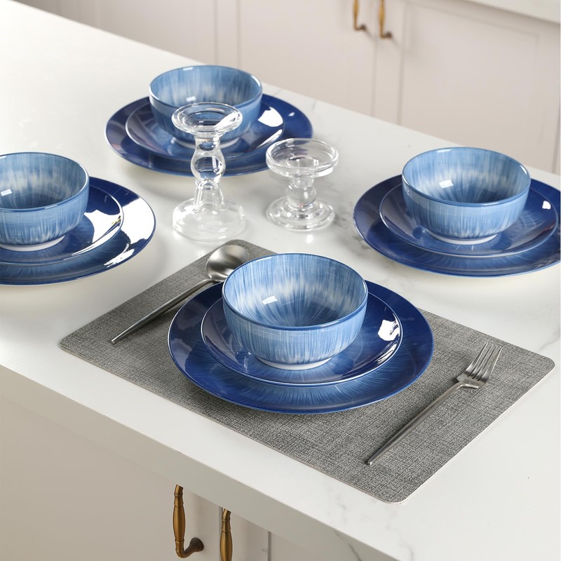 Sweejar Ceramic Dinnerware Service of 4,12 pcs Plate and Bowls