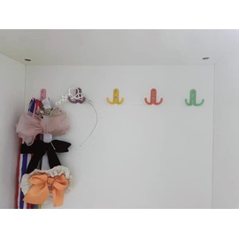 ImyHok Kids Coat Hook Colorful Wall Hooks Decorative Metal Double Hooks for Hanging Towels Backpack Keys Cute Small Hook Children's Room Nursery Decor 6 Pack Wall Mounted