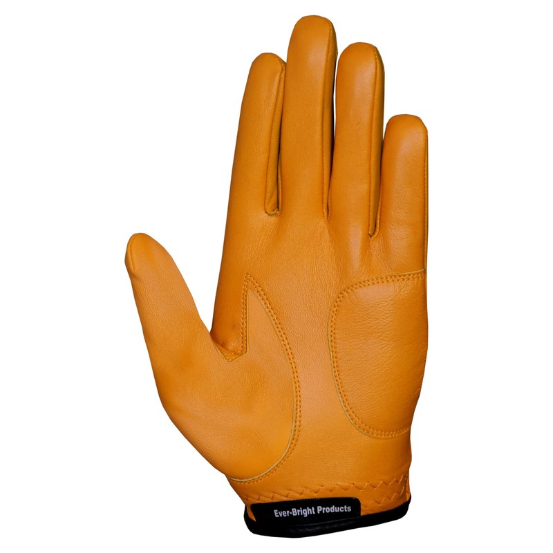 Ever-Bright Men's Golf Gloves OptiColor Premium Leather Golf Glove (Orange,