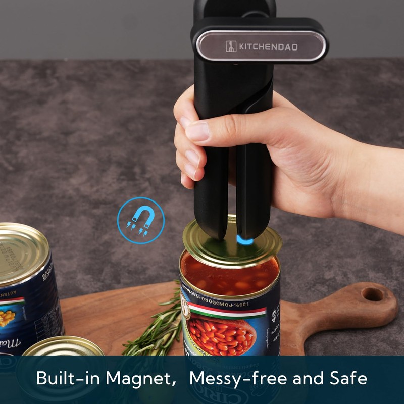 KITCHENDAO Replaceable Can Opener with 2 Extra Blades, Super Sharp
