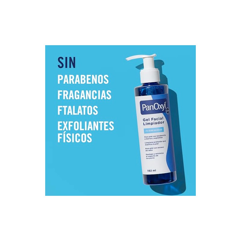 PanOxyl Gel de Limpieza con 2% Ácido Salicílico, 192 ml