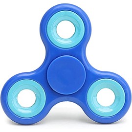 Christmas Concepts® - Exclusive Fidget Hand Spinner - Stress Reducer, Stress Relief, Autism - DARK BLUE WITH LIGHT BLUE RINGS