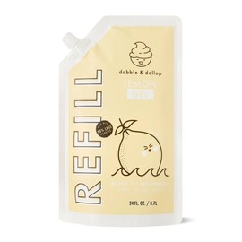 Dabble & Dollop Lemon Body Wash Refill - All Natural Fragrances, Dermatologist Tested, Tear-Free, Non-Irritating, Hypoallergenic, pH Balanced, Leaping Bunny Certified (24oz)