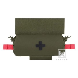KRYDEX Tactical Roll Up IFAK Drop Pouch Medical EMT First Aid Pack Bag Green