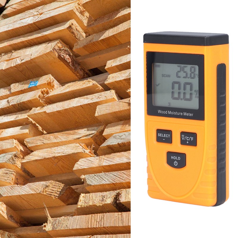 Inductive Wood Moisture Meter High Accuracy LCD Display Lumber Moisture