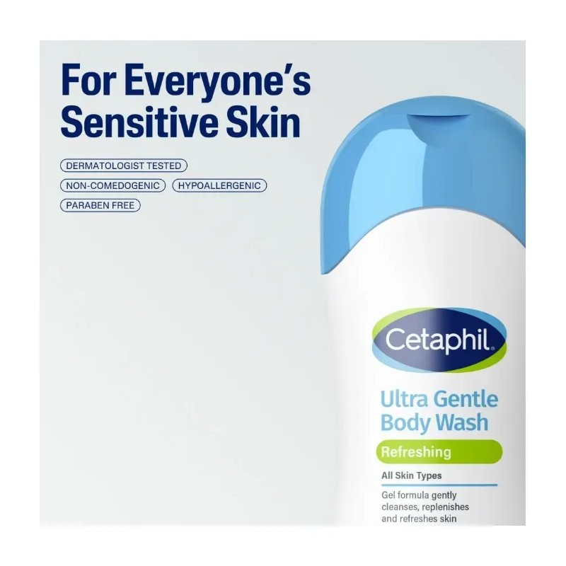 Cetaphil Moisturizing Body Wash, Refreshing, 16.9 Fl Oz