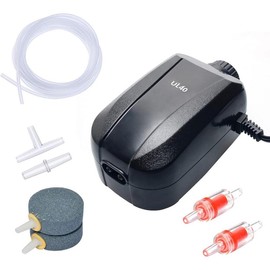 Aquarium Air Pump Dual Outlet Fish Tank Aerator with Accessories for 5-200 Gallon Tank - Style: 5 - 30 Gallons