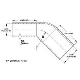HPS 5/8" - 7/8" ID, Silicone 45 Degree Elbow Reducer Coupler Hose, High Temp 4-Ply Reinforced, Leg Length on Each Side: 4-1/2", 100 Psi Max. Pressure, SER-8849-BLK, Silicone, Black
