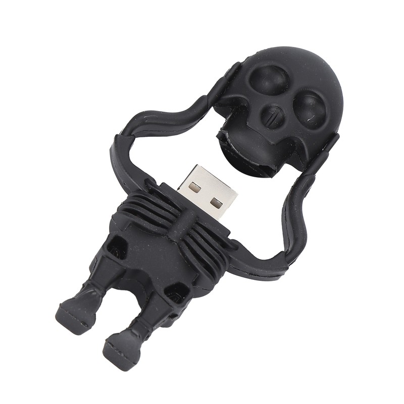 Cartoon U Disk Black Skull Appearance High Speed Bulk Storage