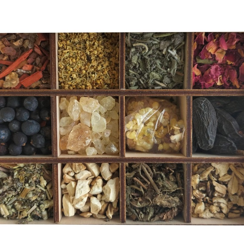 Incense Box Gift Box with 12 Types of Incense Mixtures