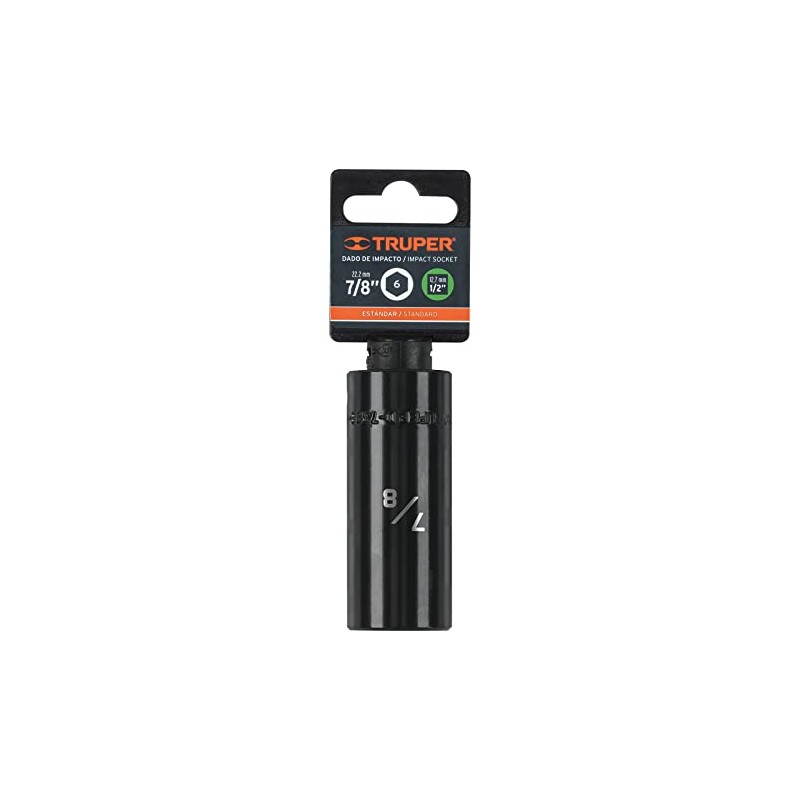 Truper D-7328-HL, Dado largo de impacto 6 puntas std, 7/8",