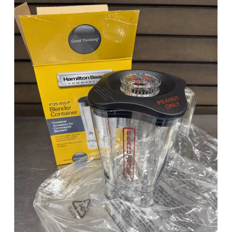 Hamilton Beach 6126-650-P PEANUTS ONLY Blender Container Assembly 64oz NEW