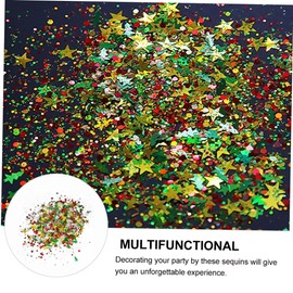 jojofuny 2packs Christmas Glitter Sequins for Party Decoration Random Colors for Projects