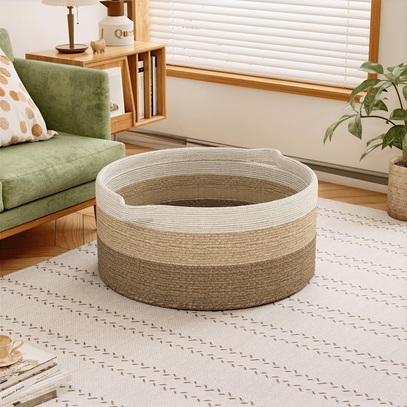125L Extra Large Blanket Basket, 25" x 16", Jumbo Laundry