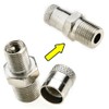 2X 1/8" BSP BSPT Schrader Tank Valve 25MM Wheel AIR