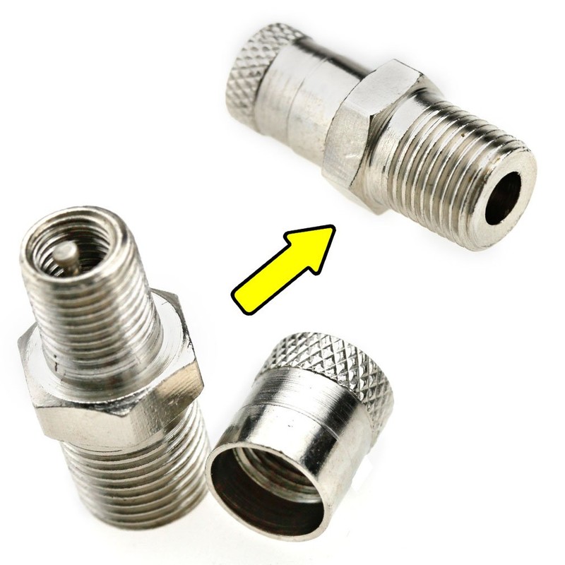 2X 1/8" BSP BSPT Schrader Tank Valve 25MM Wheel AIR