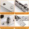 2Pcs Door Hinges 360 Degree Rotation, Durable Stainless Steel Hidden