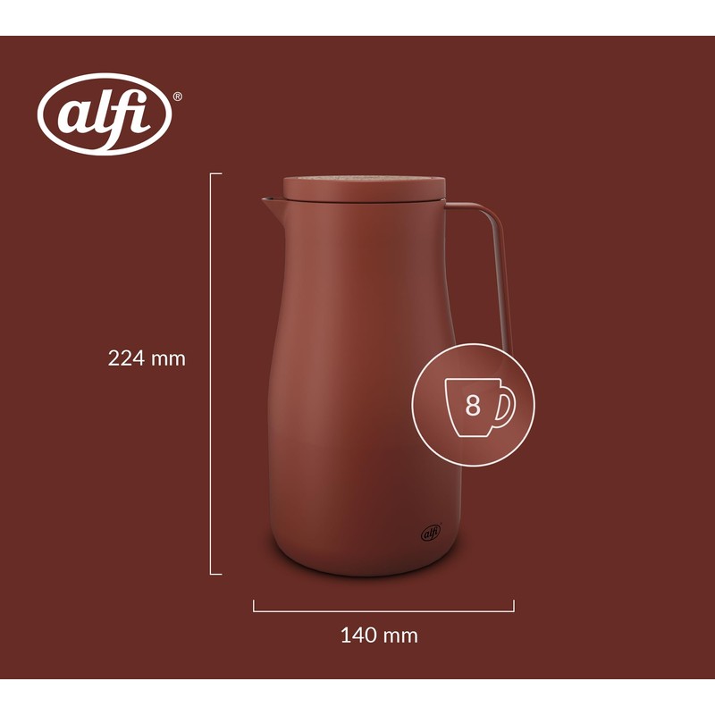 alfi Studio Tea Insulated Jug 1.0 L Spicy Red, Thermos