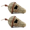Pack of 2 Grass Bird Nest, Bird Nest Grass, Hand-Woven