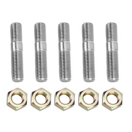 Exhaust Manifold Studs M10x1.25, M10 x 1.25 50mm Turbo Stud Kit Fits for Mitsubishi DSM 1G, EVO1-10 for IHI RHF5H RHF55 RHF5HB VF22 VF30 VF34 Turbos