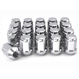 SINGWAYS M12x1.5 Lug Nuts, Lug Nuts Set Compatible with Ford Fusion 2006-2020 Focus 2000-2018/Escape 2001-2023 /Jeep Compass 06-2017/Jeep Patriot 07-2017, Chrome Closed End Wheel Lug Nuts Set - 20 PCS