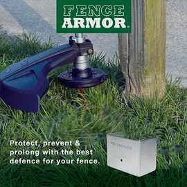 Timber Fence Post Strimmer Protection Guards | Fits 3x3" 75x75mm Square Posts | Pack of 5