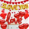 Valentine's Day Decorations I Love You Red Balloons and Heart