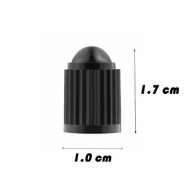 KURAMI Tire Valve Stem Caps 200 Pcs,Black Plastic Valve Caps with Sealing Ring,Valve Stem Caps General for Cars,Bicycles,Motorcycles,Trolleys and Trucks