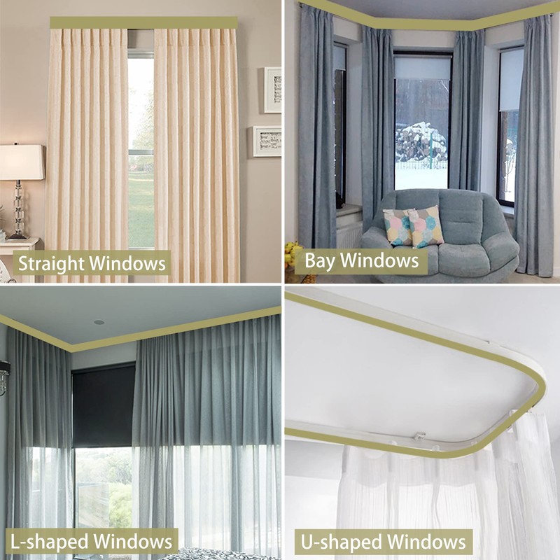 Trimold Premium Ceiling Curtain Track System, Flexible and Durable Design