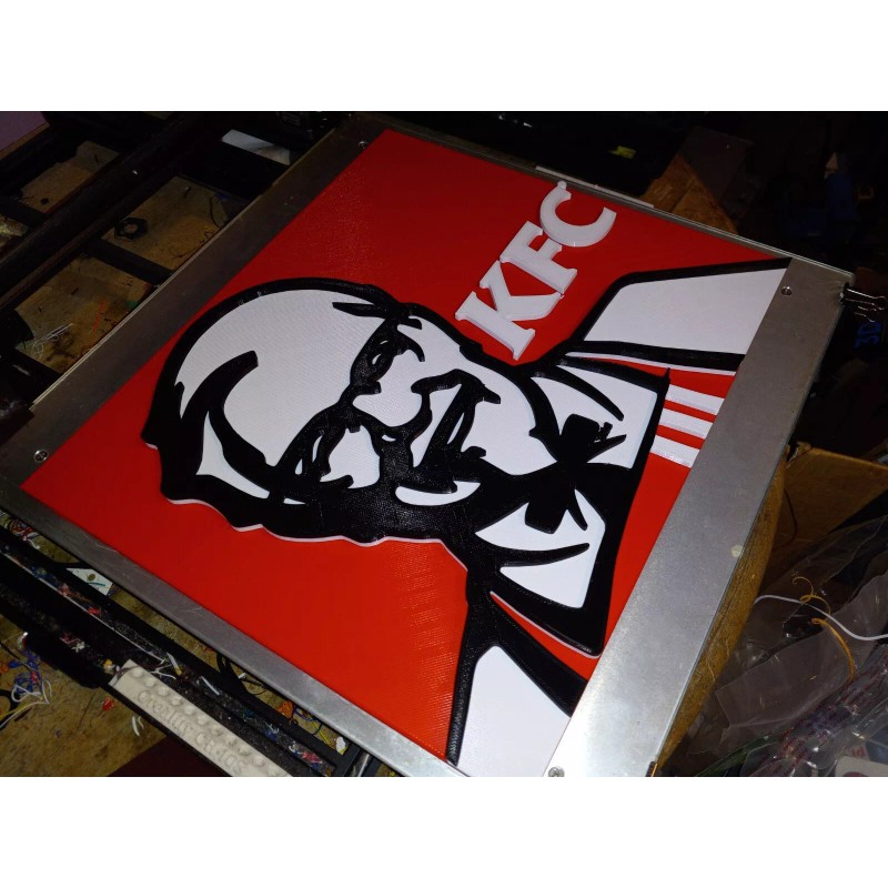 Spencer-3D 15 Inch Diameter KFC 3D Printed 3D Logo Sign