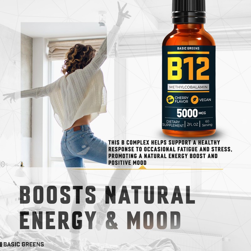 Vitamin B12 Sublingual Liquid Drops 5000 mcg – Vegan Methyl