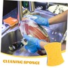 PACKOVE 6Pcs Kitchen Dishwashing Sponges Blue Wok Cleaning Sponges Multi