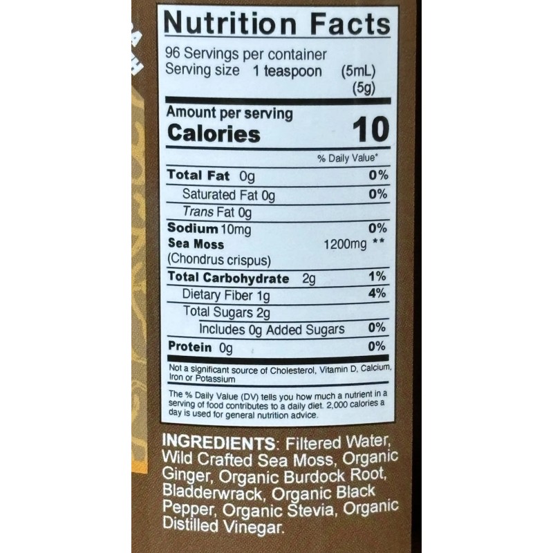 Livingston Natural Herbal Labs Pure Ginger Sea Moss By Livingston