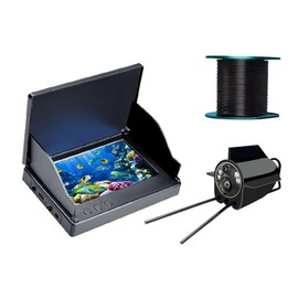 Sarini Fishfinder Underwater Camera Wide Angle Infrared Night Vision Host Waterproof 5 Inch IPS Display for Ice Fishing River and Boat Use