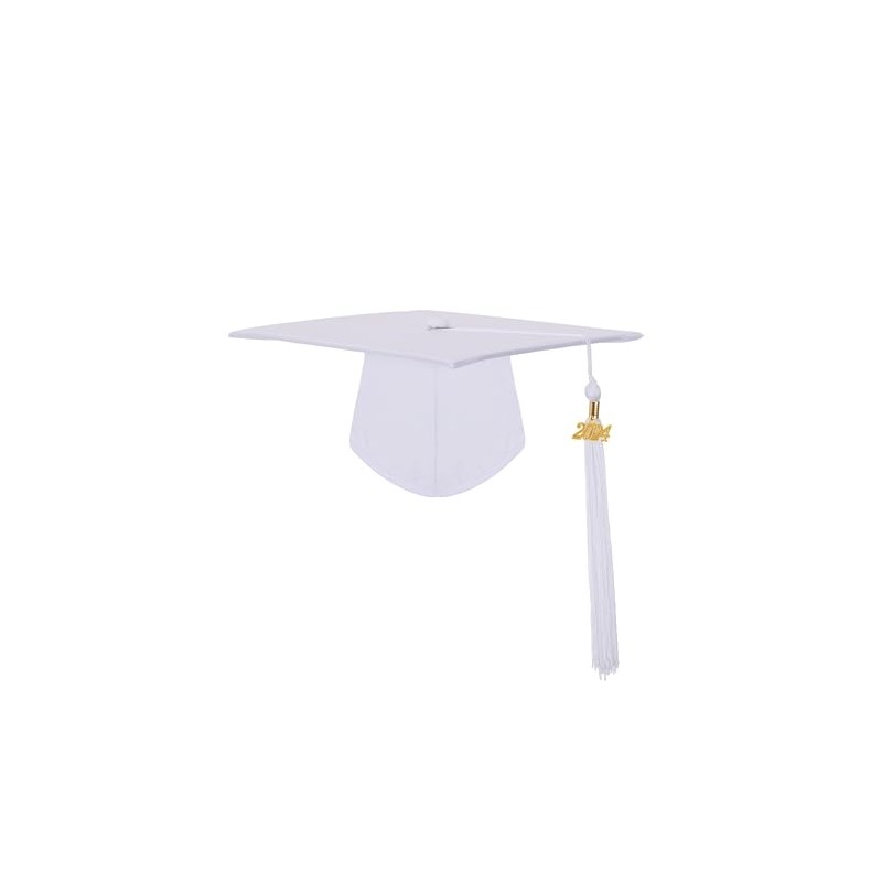 GradClassical Unisex Adult Matte Graduation Cap with 2024 Tassel for