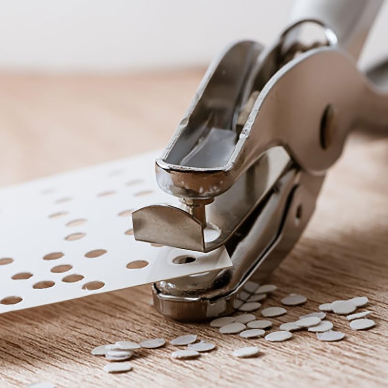 Yingjie Single Hole Punch, 3mm, Silver, Plastic, Manual, 1 Hole,