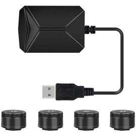 LeHang Tyre Pressure Monitoring System USB TPMS External Sensors Compatible with Android Car Navigation Display (External)