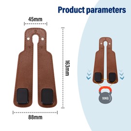E-Mangue 2 Pack Car Seat Headrest Hook, Car Handbag Hook for Purses and Bags, Car Seat Back Storage Hooks, Double Hook Holder, Car Organisation Accessories (Brown)